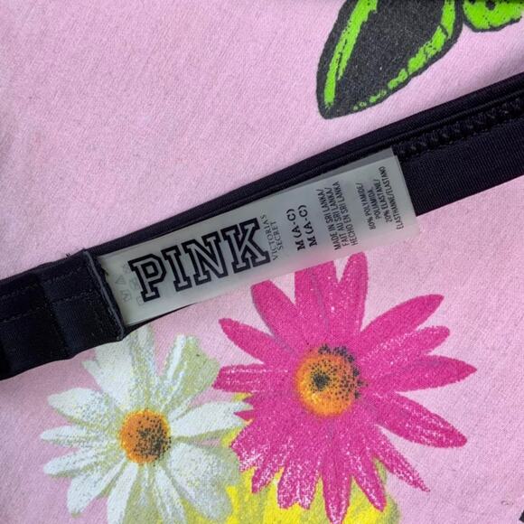 Pink by Victoria’s Secret Black and Pink Bikini Top Swimwear - Picture 4 of 4